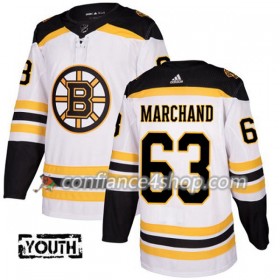 Adidas Maillot de Hockey Boston Bruins Brad Marchand 63 2017-2018 Blanc Authentic - Enfant